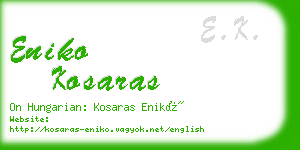 eniko kosaras business card